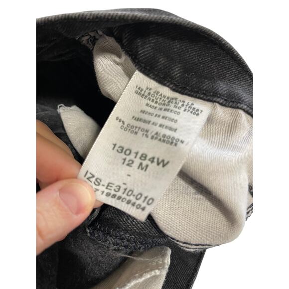 Vintage Black Denim Riders Straight Leg Denim Jeans - Size 12 - Picture 2 of 7